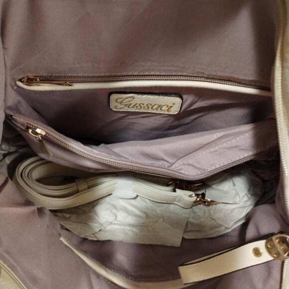 GUSSACI LEATHER LARGE BAG NWT - Picture 5 of 7